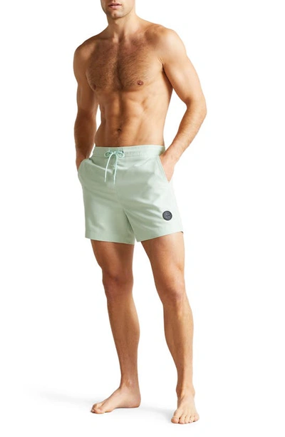Shop Ted Baker Trehil Plain Swim Shorts In Light Green