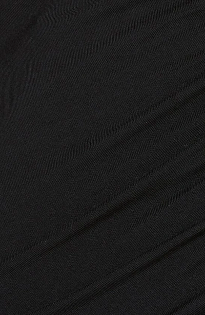 Sanctuary Ruched Collar Cardigan In Blck