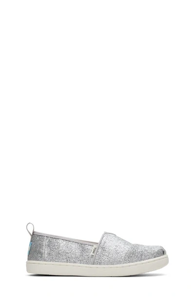 Shop Toms Kids' Alpargata Slip-on Sneaker In Silver