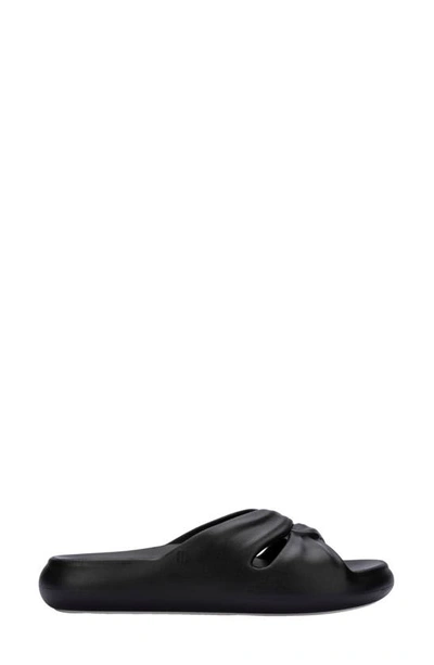 Shop Melissa Free Water Resistant Slide Sandal In Black/ Beige