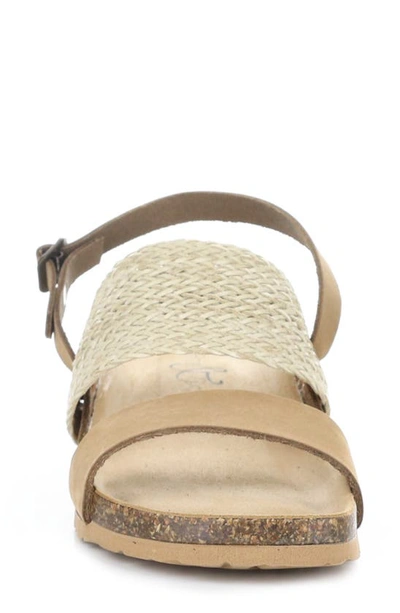 Shop Bos. & Co. Lovo Wedge Sandal In Tortora Nubuck/ Woven