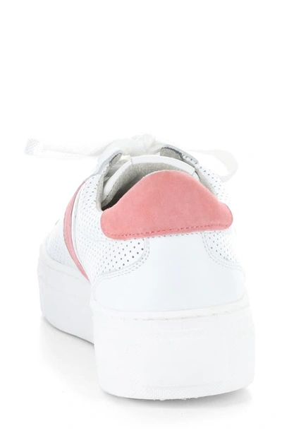 Shop Bos. & Co. Monic Platform Sneaker In White/ Salmon/ Silver