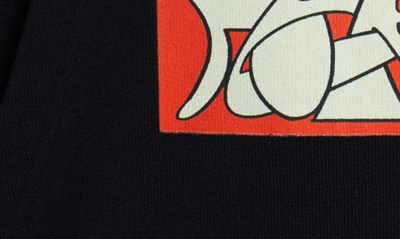 Shop Heron Preston Abstract Heron Organic Cotton Graphic Hoodie In Black Orange