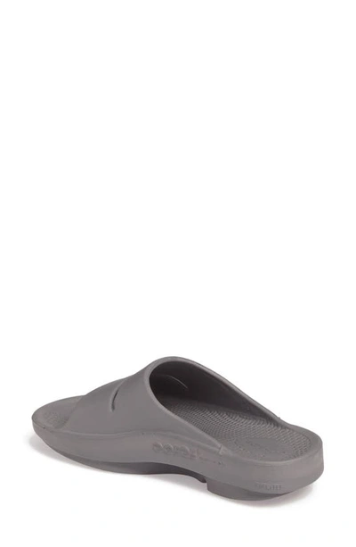 Oofos Ooahh Slide Sandal In Slate