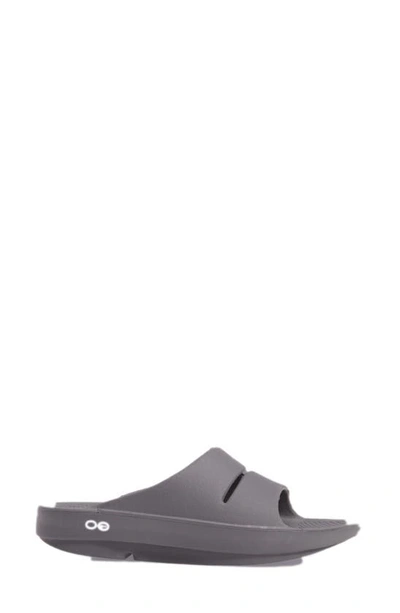 Oofos Ooahh Slide Sandal In Slate