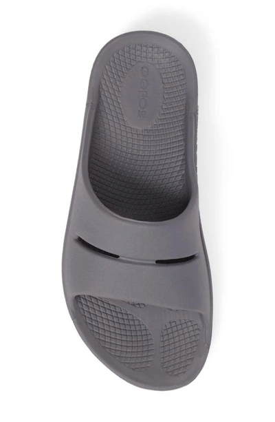 Oofos Ooahh Slide Sandal In Slate