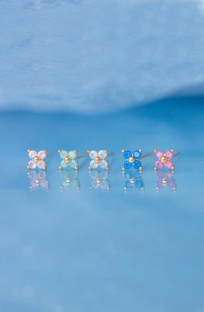 Shop Girls Crew Beautiful Blossom Set Of 5 Stud Earrings In Gold