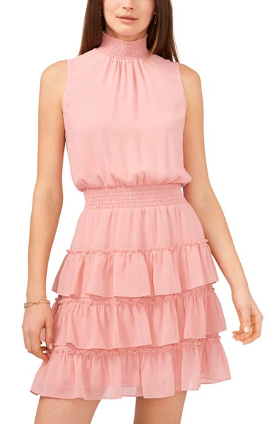 Shop 1.state Smock Neck Sleeveless Fit & Flare Dress In Pink
