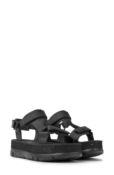 Shop Camper Oruga Up Sport Sandal In Black/ Black