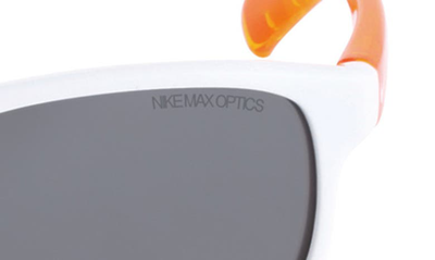 Shop Nike 48mm Champ Sunglasses In White/ Crystal Crimson Grey