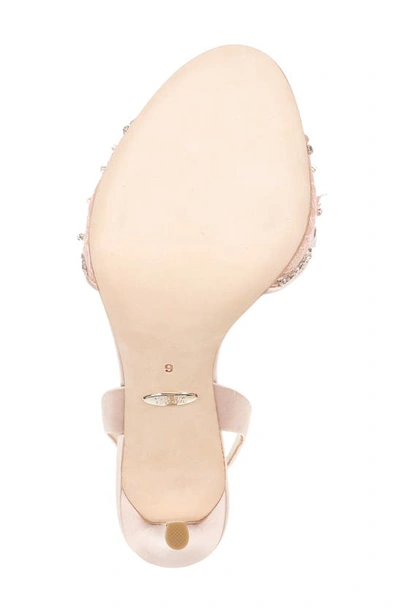 Shop Badgley Mischka Tazana Ankle Strap Sandal In Soft Blush