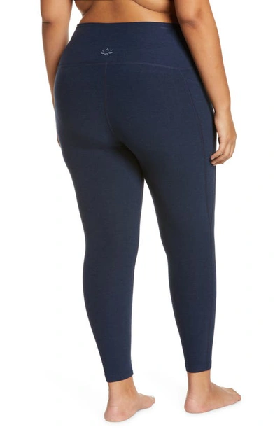 Shop Beyond Yoga Out Of Pocket High Waist Leggings In Nocturnal Navy