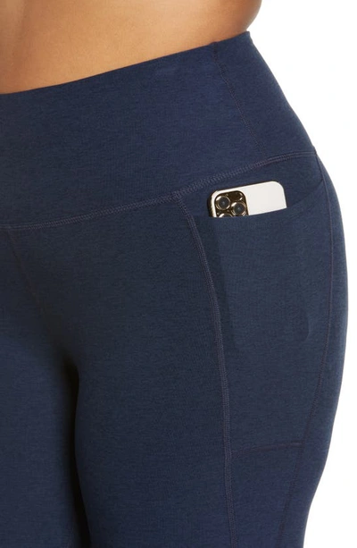 Shop Beyond Yoga Out Of Pocket High Waist Leggings In Nocturnal Navy