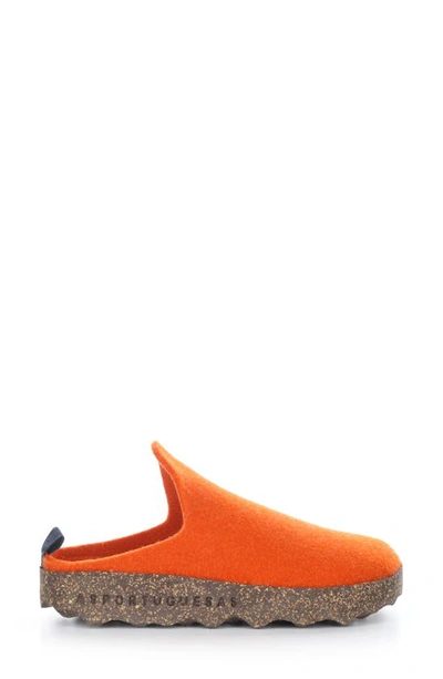 Shop Asportuguesas By Fly London Fly London Come Sneaker Mule In Burnt Orange Tweed/ Felt