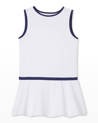 Shop Classic Prep Childrenswear Girl's Tennyson Performance Tennis Dress In Bright White