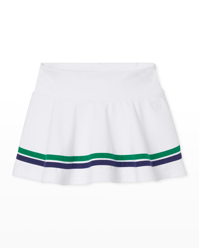 Shop Classic Prep Childrenswear Girl's Tinsley Tennis Skirt In Bright White