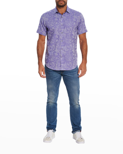 Shop Robert Graham Men's Rum Swizzle Sport Shirt In Purple