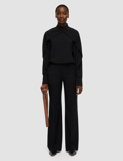 Shop Joseph Tailoring Wool Stretch Morissey Trousers In Black