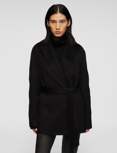 Joseph Womens Black Cenda Double-faced Wool And Cashmere-blend Coat In Black