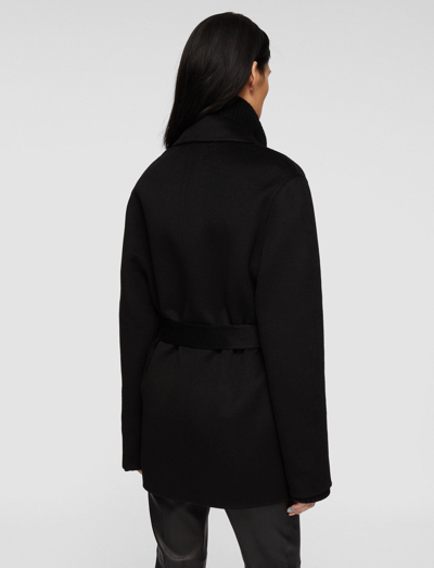 Joseph Womens Black Cenda Double-faced Wool And Cashmere-blend Coat In Black