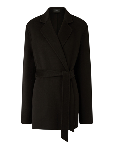 Joseph Womens Black Cenda Double-faced Wool And Cashmere-blend Coat In Black