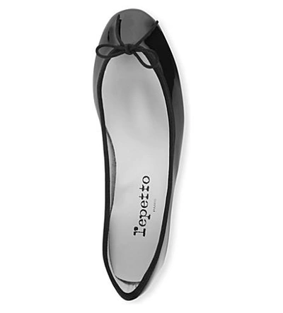 Shop Repetto Camille Patent-leather Courts In Black