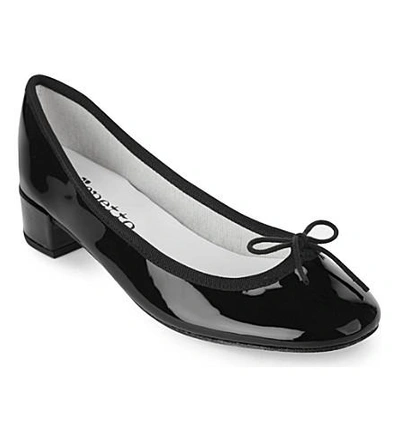Shop Repetto Camille Patent-leather Courts In Black
