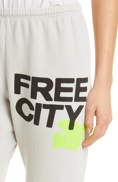 Shop Freecity Large Logo Sweatpants In Stardust