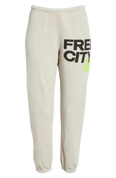 Shop Freecity Large Logo Sweatpants In Stardust