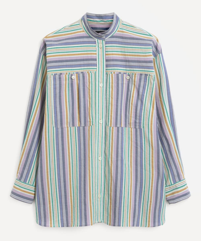 Shop Isabel Marant Long-sleeve Striped Shirt In Lavender