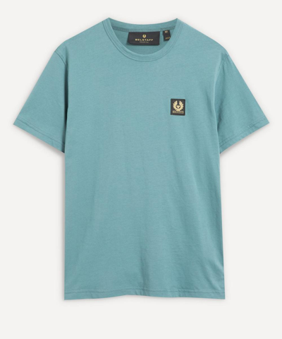 Shop Belstaff Short-sleeve Logo Patch T-shirt In Faded Teal