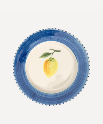 Shop Anna + Nina Sicilian Lemon Ceramic Plate In Multi