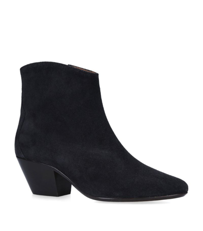 Shop Isabel Marant Leather Dacken Ankle Boots 50 In Black