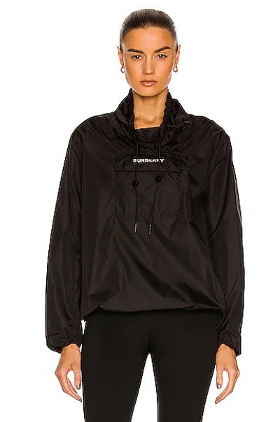 Shop Burberry Drawstring Jacket In Black