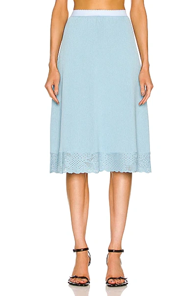 Shop Balenciaga Slip Skirt In Sky Blue