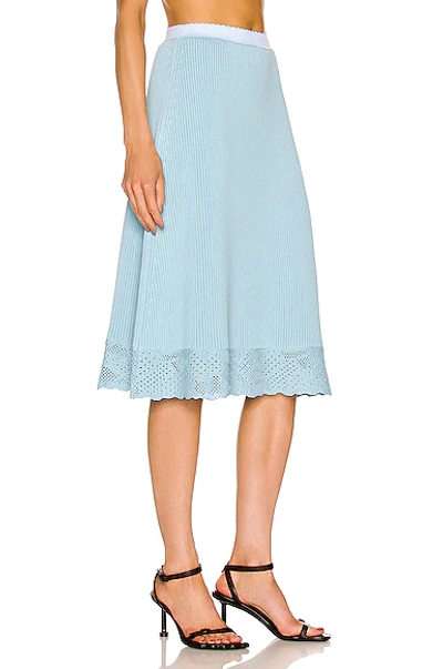Shop Balenciaga Slip Skirt In Sky Blue
