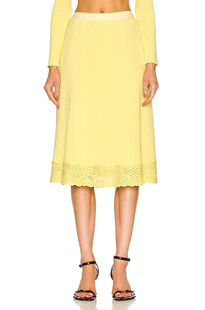 Shop Balenciaga Slip Skirt In Yellow