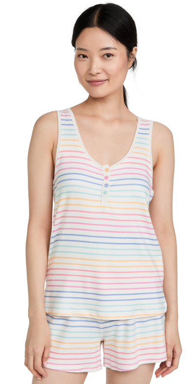 Shop Pj Salvage Button Up Babe Tank In Multi