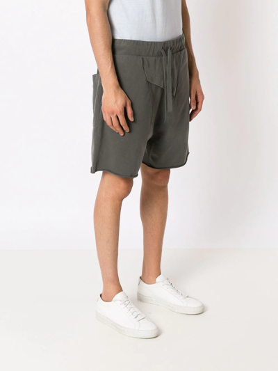 Shop Osklen Drawstring-waist Cotton Bermuda Shorts In Grey