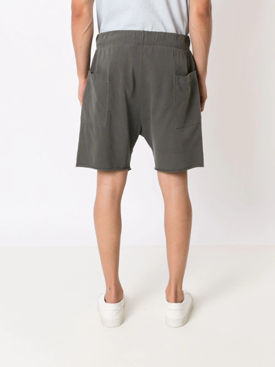 Shop Osklen Drawstring-waist Cotton Bermuda Shorts In Grey