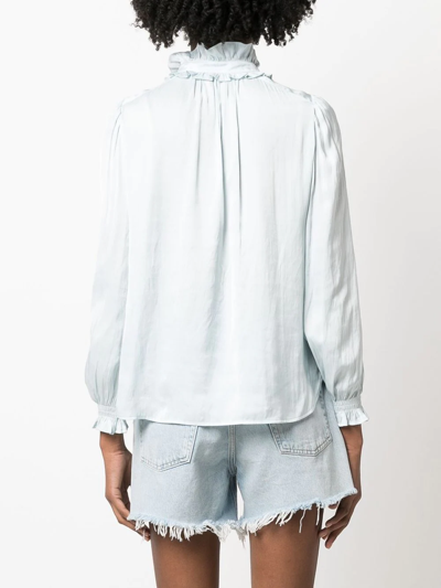 Shop Zadig & Voltaire Tacca Ruffle-detail Blouse In Blue