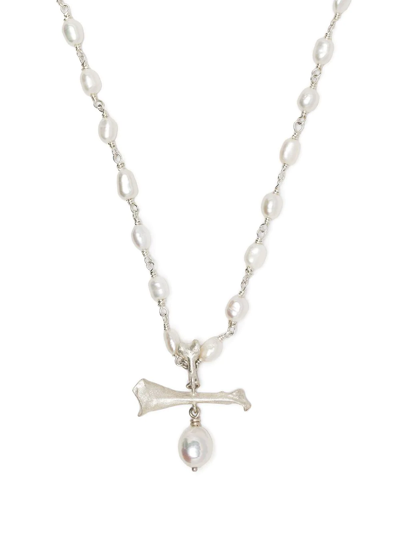 Shop Claire English Caspian Pearl Necklace In Silber