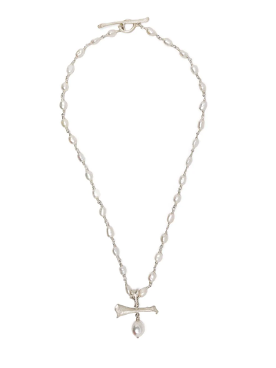 Shop Claire English Caspian Pearl Necklace In Silber