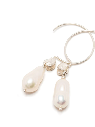 Shop Claire English Bounty Pearl-drop Earrings In Silber