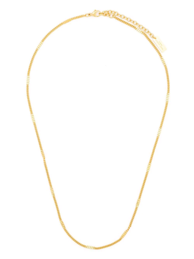 Shop Saint Laurent Collier Court Chain Necklace In Gold