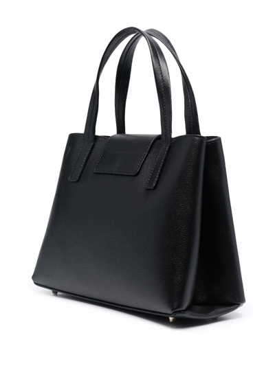Furla Leather Tote Bag In Schwarz