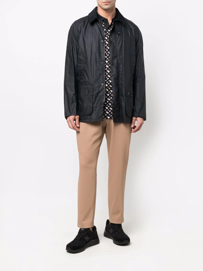 Barbour Press-stud Fastening Jacket In Blau