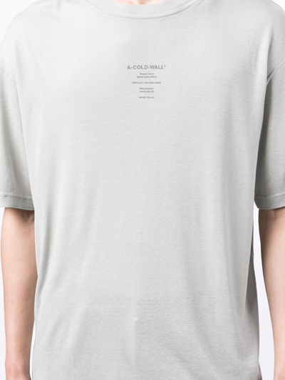 Shop A-cold-wall* Logo-print T-shirt In Grün