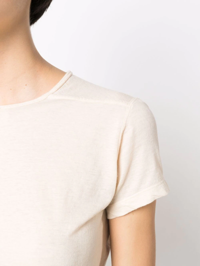 Shop Rick Owens Round Neck Short-sleeved T-shirt In Nude