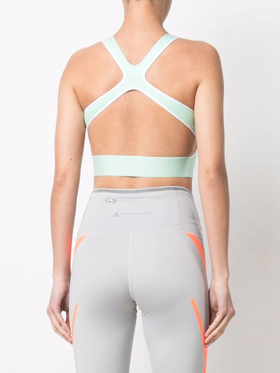Shop Adidas By Stella Mccartney True Pace Performance Crop Top In Green